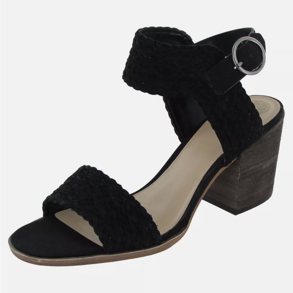 Vince Camuto Block Heels in velvet black